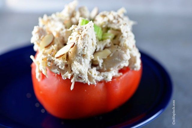 Chicken salad stuffed tomatoes